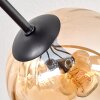 Koyoto Plafonnier, Boule lumineuse 85 cm Ambre, Clair, Fumé, 8 lumières