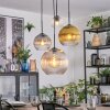 Koyoto Suspension, Boule lumineuse, Suspension grappe Ambre, Or, Clair, Fumé, 4 lumières