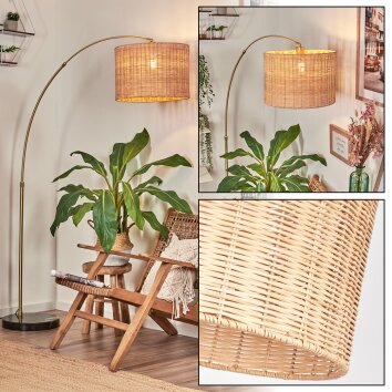 Cavaca Lampadaire Laiton, Noir, 1 lumière