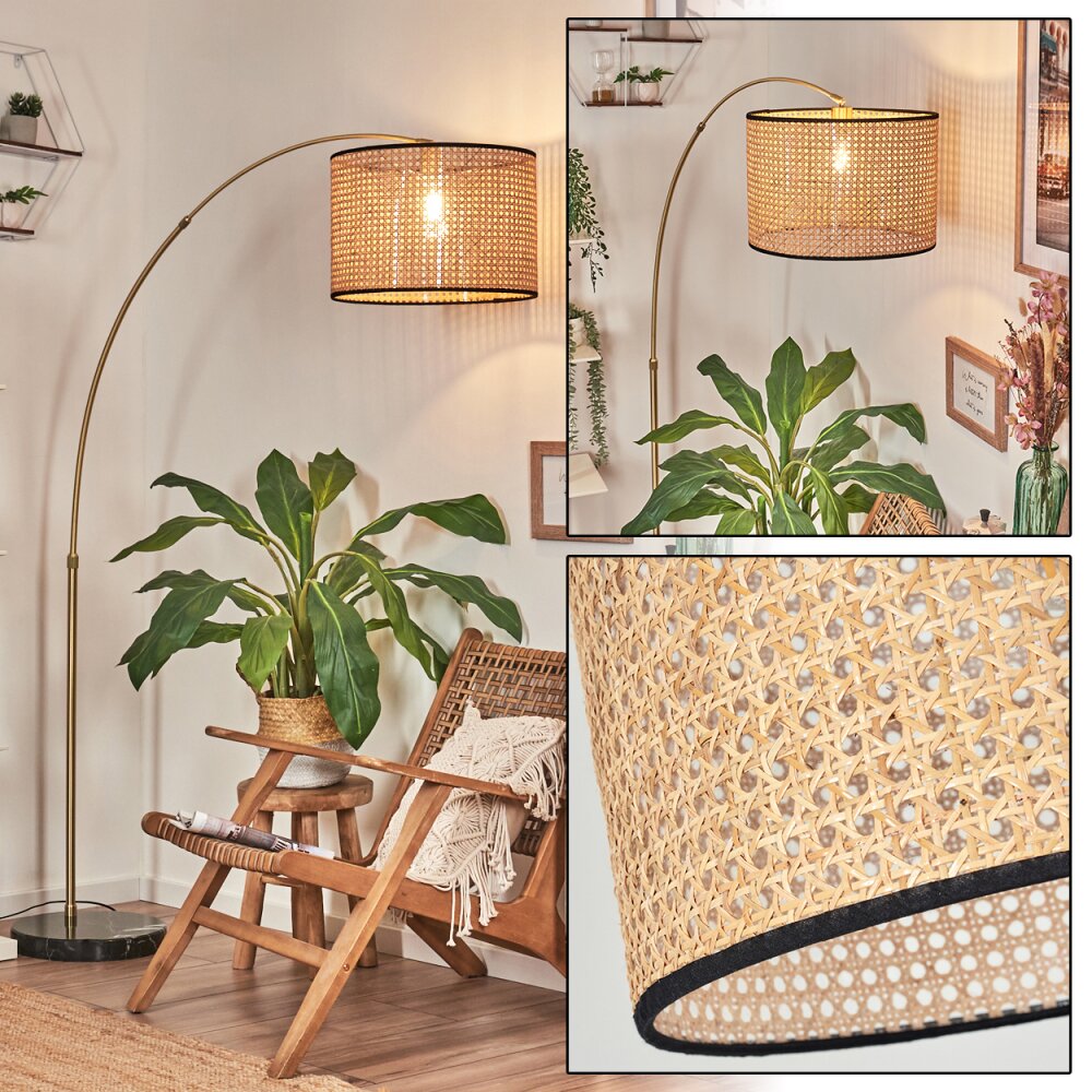 Ramila Lampadaire Laiton, Noir, 1 lumière main product photo