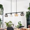 Koyoto Suspension, Boule lumineuse, Suspension Ambre, Clair, Fumé, 4 lumières