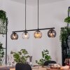 Koyoto Suspension, Boule lumineuse, Suspension Ambre, Clair, Fumé, 4 lumières