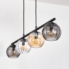 Koyoto Suspension, Boule lumineuse, Suspension Ambre, Clair, Fumé, 4 lumières