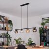 Koyoto Suspension, Boule lumineuse, Suspension Ambre, Clair, Fumé, 4 lumières