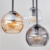 Koyoto Plafonnier, Boule lumineuse Ambre, Clair, Fumé, 5 lumières