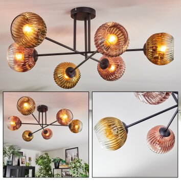 Ripoll Plafonnier, Boule lumineuse Or, Clair, Cuivré, 6 lumières
