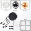 Ripoll Suspension, Boule lumineuse, Suspension grappe Ambre, Clair, Fumé, 4 lumières