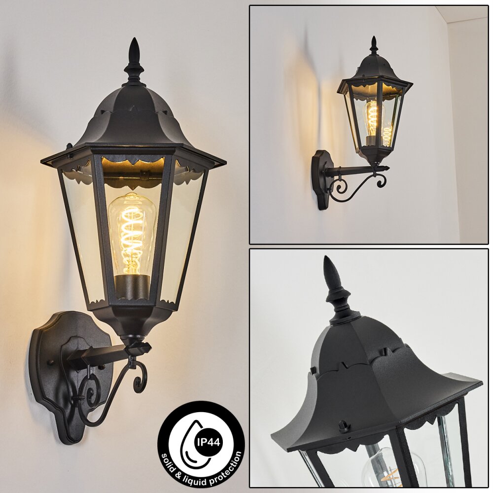 Hongkong Lampe murale d´extérieur, Applique murale Noir, 1 lumière main product photo