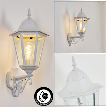 Hongkong Lampe murale d´extérieur, Applique murale Blanc, 1 lumière