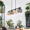 Koyoto Suspension, Boule lumineuse, Suspension Ambre, Fumé, 4 lumières