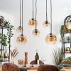 Ripoll Suspension, Boule lumineuse, Suspension Ambre, Clair, 6 lumières
