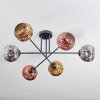 Ripoll Plafonnier, Boule lumineuse Chrome, Or, Cuivré, Fumé, 6 lumières