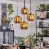 Koyoto Suspension, Boule lumineuse, Suspension grappe Or, 4 lumières