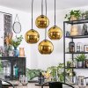Koyoto Suspension, Boule lumineuse, Suspension grappe Or, 4 lumières