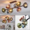 Gastor Plafonnier, Boule lumineuse Bleu, Vert, Clair, Cuivré, 8 lumières