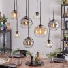Koyoto Suspension, Boule lumineuse, Suspension Ambre, Clair, Fumé, 8 lumières