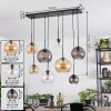 Koyoto Suspension, Boule lumineuse, Suspension Ambre, Clair, Fumé, 8 lumières