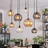 Koyoto Suspension, Boule lumineuse, Suspension Ambre, Clair, Fumé, 8 lumières