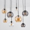 Koyoto Suspension, Boule lumineuse, Suspension Ambre, Clair, Fumé, 8 lumières