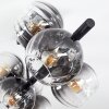 Koyoto Plafonnier, Boule lumineuse Clair, Fumé, 8 lumières