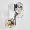 Ripoll Boule lumineuse, Applique murale Ambre, Clair, Fumé, 3 lumières
