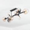 Koyoto Plafonnier, Boule lumineuse Ambre, Clair, Fumé, 8 lumières