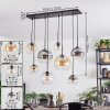 Koyoto Suspension, Boule lumineuse, Suspension Ambre, Clair, Fumé, 8 lumières