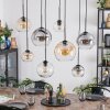 Koyoto Suspension, Boule lumineuse, Suspension Ambre, Clair, Fumé, 8 lumières