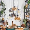 Ripoll Suspension, Boule lumineuse, Suspension Ambre, Clair, Fumé, 6 lumières