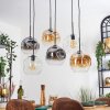 Ripoll Suspension, Boule lumineuse, Suspension Ambre, Clair, Fumé, 6 lumières