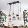 Ripoll Suspension, Boule lumineuse, Suspension Ambre, Clair, Fumé, 6 lumières