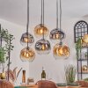 Ripoll Suspension, Boule lumineuse, Suspension Ambre, Clair, Fumé, 6 lumières
