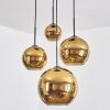 Koyoto Suspension, Boule lumineuse, Suspension grappe Or, 4 lumières Koyoto Suspension, Boule lumineuse, Suspension grappe Or, 4 lumières