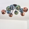 Ripoll Plafonnier, Boule lumineuse Bleu, Vert, Cuivré, 10 lumières