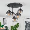 Koyoto Plafonnier, Boule lumineuse 33 cm Clair, Fumé, 5 lumières