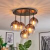 Koyoto Plafonnier, Boule lumineuse 33 cm Clair, Fumé, 5 lumières