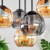 Koyoto Plafonnier, Boule lumineuse 33 cm Ambre, Fumé, 5 lumières