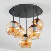 Koyoto Plafonnier, Boule lumineuse 33 cm Ambre, 5 lumières