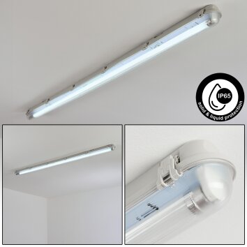 Ilena Luminaire extérieur, Luminaire de salle de bain, Plafonnier LED Gris, 1 lumière