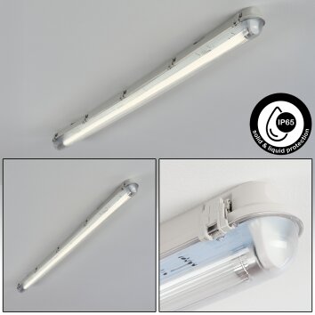 Ilena Luminaire extérieur, Luminaire de salle de bain, Plafonnier LED Gris, 1 lumière
