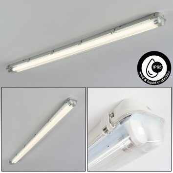 Ilena Plafonnier extérieur, Luminaire extérieur, Luminaire de salle de bain, Projecteur, Plafonnier LED Gris, 1 lumière