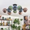Koyoto Plafonnier, Boule lumineuse 85 cm Bleu, Vert, Cuivré, 10 lumières