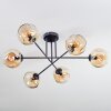 Ripoll Plafonnier, Boule lumineuse Ambre, 6 lumières