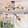 Koyoto Plafonnier, Boule lumineuse 80 cm Ambre, Clair, 6 lumières