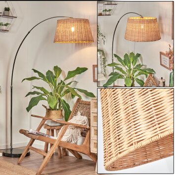 Cavaca Lampadaire, Lampadaires arc Chrome, Noir, 1 lumière