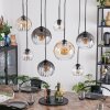 Koyoto Suspension, Boule lumineuse, Suspension Ambre, Clair, Fumé, 8 lumières