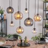 Koyoto Suspension, Boule lumineuse, Suspension Ambre, Clair, Fumé, 8 lumières