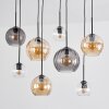 Koyoto Suspension, Boule lumineuse, Suspension Ambre, Clair, Fumé, 8 lumières