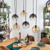 Koyoto Suspension, Boule lumineuse, Suspension Ambre, Clair, Fumé, 6 lumières