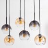 Koyoto Suspension, Boule lumineuse, Suspension Ambre, Clair, Fumé, 6 lumières